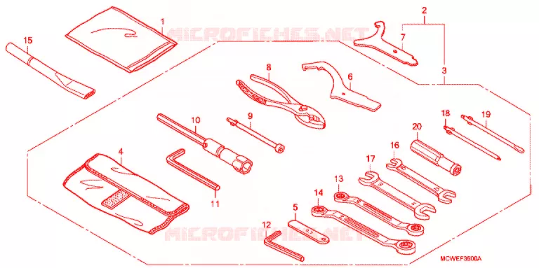 GEREEDSCHAP  Honda MOTO 800 VFR 2009  VFR8009