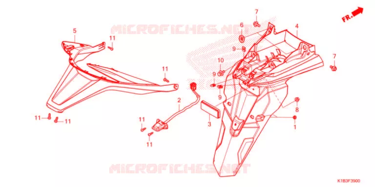 ACHTER STROOMLIJNKAP  Honda SCOOTER 350 FORZA 2021  NSS350AM