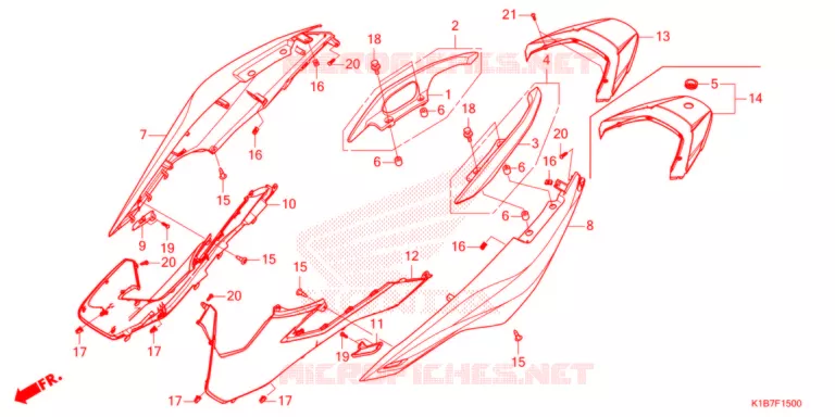 KONTPANEEL MIDDEN Honda SCOOTER 350 FORZA 2021  NSS350AM