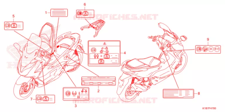 WAARSCHUWINGSLABEL   Honda SCOOTER 350 FORZA 2021  NSS350AM