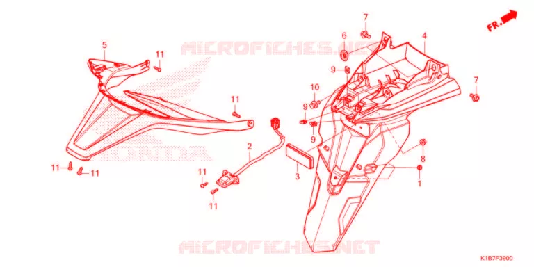 ACHTER STROOMLIJNKAP  Honda SCOOTER 350 FORZA 2021  NSS350AM