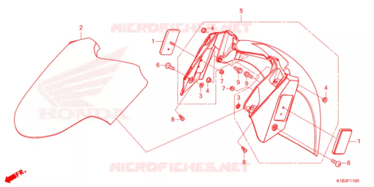 VOOR STROOMLIJNKAP   Honda SCOOTER 350 FORZA 2021  NSS350AM