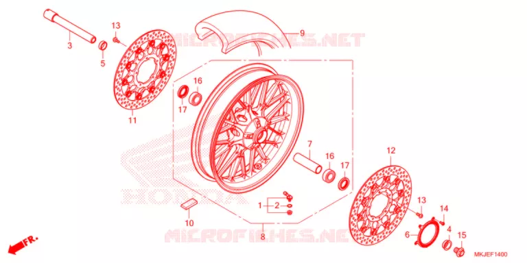 VOOR WIEL  Honda MOTO 1000 CB 2022  CB1000RAM_BE