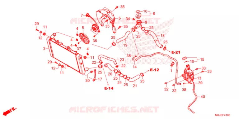 RADIATEUR   Honda MOTO 1000 CB 2021  CB1000RAM_BE