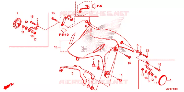 VOOR STROOMLIJNKAP   Honda MOTO 500 CB 2021  CB500FAM