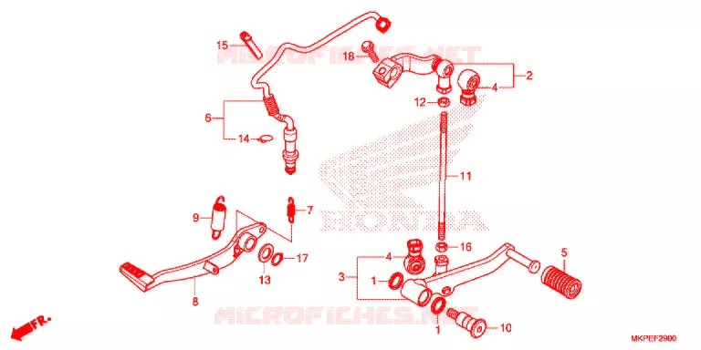 PEDAAL   Honda MOTO 500 CB 2021  CB500FAM