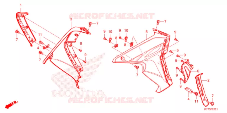 DEKBAND (CRF250LR/LRA,CRF300LR/LRA) Honda MOTO 300 CRF 2022  CRF300LRM