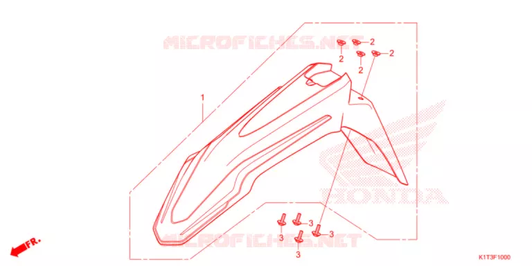 VOOR STROOMLIJNKAP   Honda MOTO 300 CRF 2022  CRF300LRM
