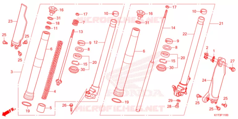 VOOR VORK  Honda MOTO 300 CRF 2021  CRF300LRM