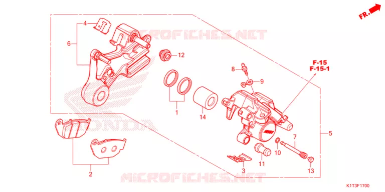 ACHTER REMKLAUW   Honda MOTO 300 CRF 2021  CRF300LRAM
