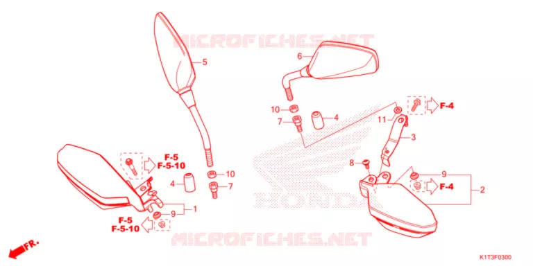 SPIEGEL - HANDKAP Honda MOTO 300 CRF 2021  CRF300LRAM