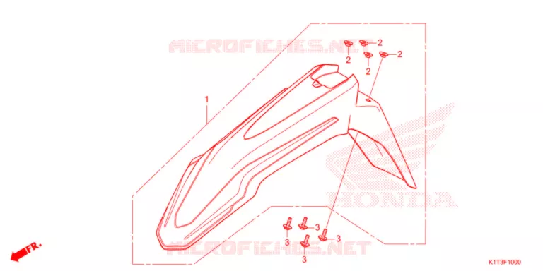 VOOR STROOMLIJNKAP   Honda MOTO 300 CRF 2021  CRF300LRAM