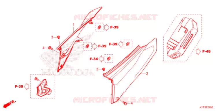ZIJ-AFDEKKING  Honda MOTO 300 CRF 2021  CRF300LRAM