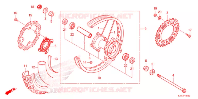 ACHTER WIEL  Honda MOTO 300 CRF 2021  CRF300LM