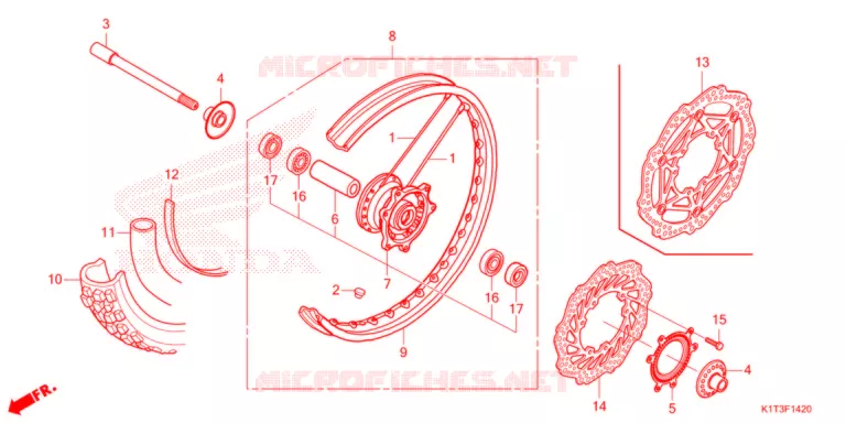 VOOR WIEL  Honda MOTO 300 CRF 2021  CRF300LAM