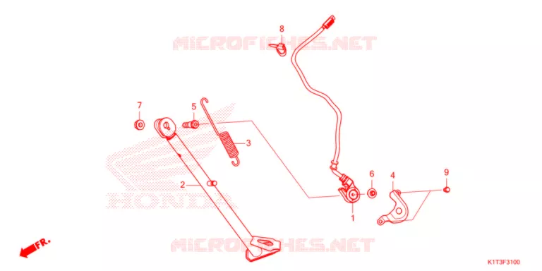 ZIJDE STANDAARD   Honda MOTO 300 CRF 2021  CRF300LAM