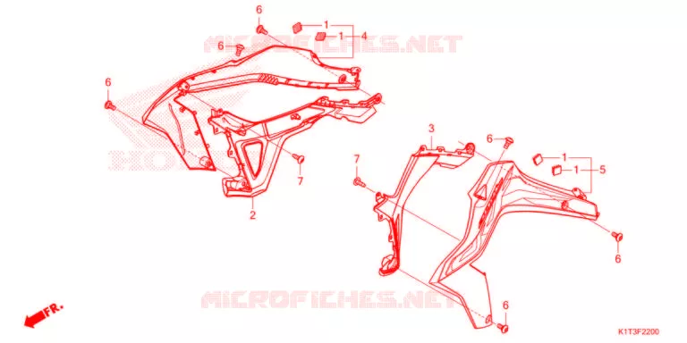 DEKBAND (CRF300L/LA) Honda MOTO 300 CRF 2021  CRF300LAM