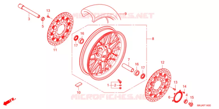 VOOR WIEL  Honda MOTO 1000 CB 2022  CB1000RAM