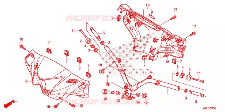 HENDEL PIJP/HENDEL AFDEKKING  Honda MOTO 110 WAVE 2021  AFP110CSFL