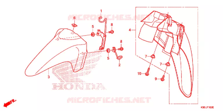 VOOR STROOMLIJNKAP   Honda MOTO 110 WAVE 2021  AFP110CSFL
