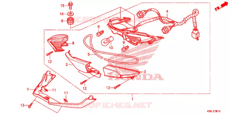 ACHTER COMBINATIE LICHT  Honda MOTO 110 WAVE 2020  AFP110DFL