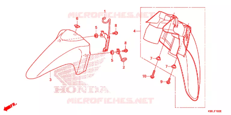 VOOR STROOMLIJNKAP   Honda MOTO 110 WAVE 2020  AFP110DFL