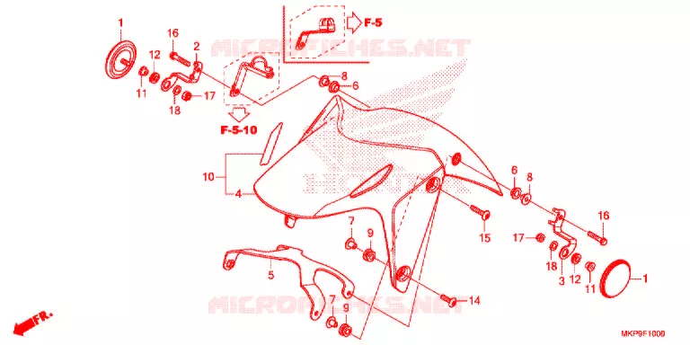 VOOR STROOMLIJNKAP   Honda MOTO 500 CB 2021  CB500FAM
