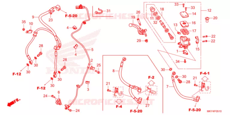 VOOR REM HOOFD CILINDER   Honda MOTO 650 CB 2021  CB650RAM