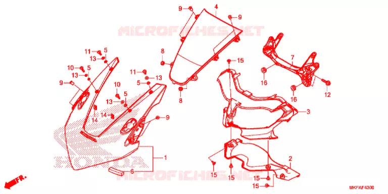 BOVEN KAP  Honda MOTO 1000 CBR 2021  CBR1000RAM