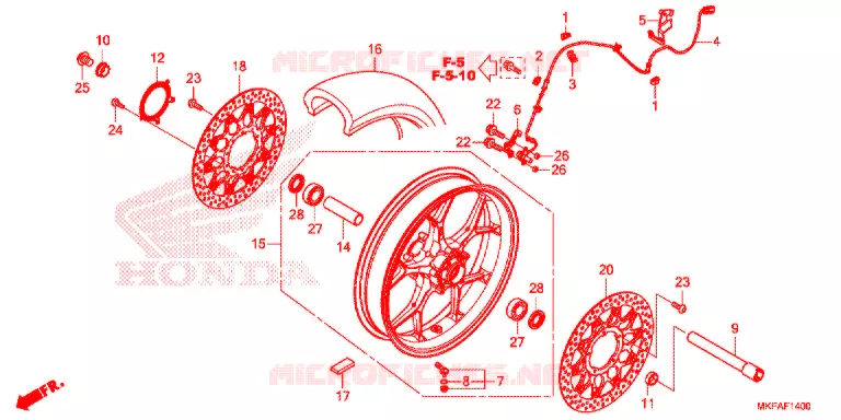 VOOR WIEL  Honda MOTO 1000 CBR 2021  CBR1000RAM