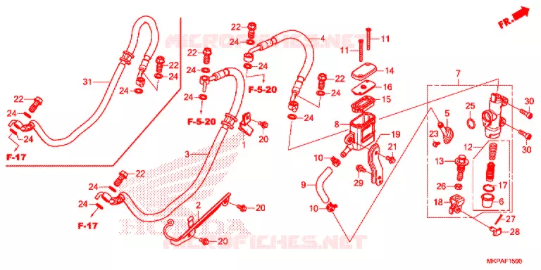 REMPOMP ACHTER Honda MOTO 500 CBR 2021  CBR500RAM