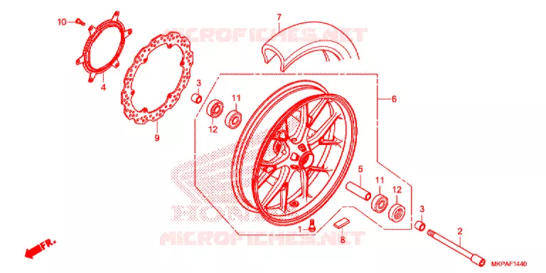 VOOR WIEL  Honda MOTO 500 CBR 2021  CBR500RAM