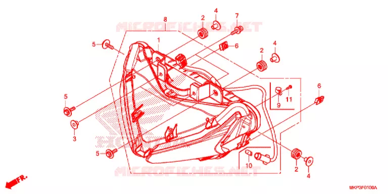KOPLAMP  Honda MOTO 500 CBR 2021  CBR500RAM