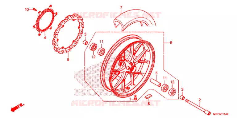 VOOR WIEL  Honda MOTO 500 CBR 2021  CBR500RAM