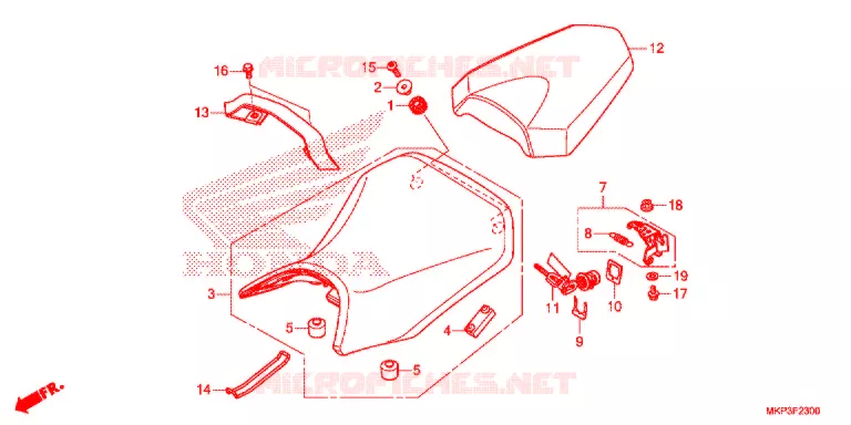 ZITTING   Honda MOTO 500 CBR 2021  CBR500RAM