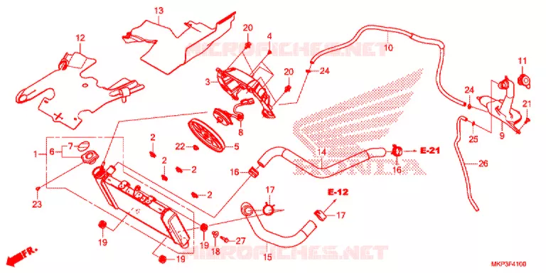 RADIATEUR   Honda MOTO 500 CBR 2021  CBR500RAM