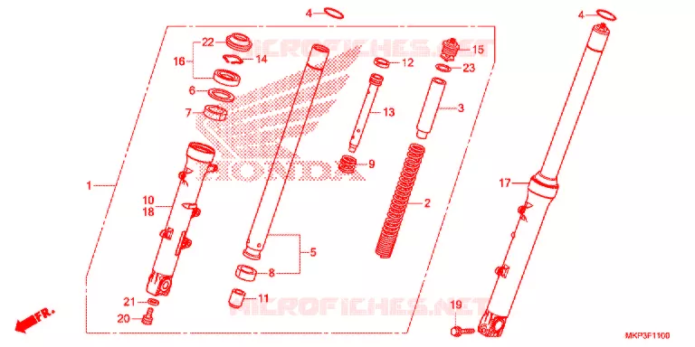 VOOR VORK  Honda MOTO 500 CBR 2021  CBR500RAM