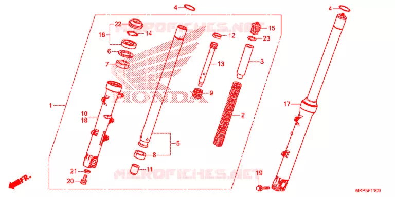 VOOR VORK  Honda MOTO 500 CBR 2021  CBR500RAM