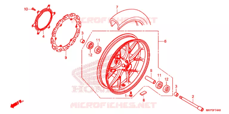 VOOR WIEL  Honda MOTO 500 CBR 2021  CBR500RAM
