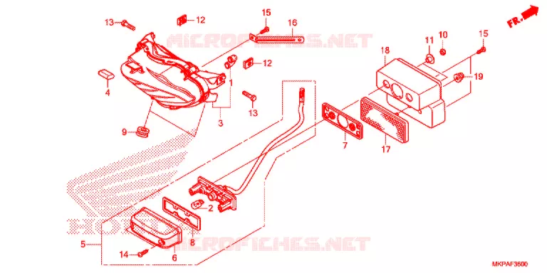 ACHTERLICHT  Honda MOTO 500 CBR 2021  CBR500RAM