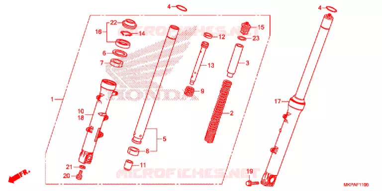 VOOR VORK  Honda MOTO 500 CBR 2021  CBR500RAM