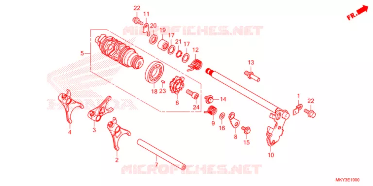 SCHAKELING TROMMEL  Honda MOTO 650 CBR 2021  CBR650RAM
