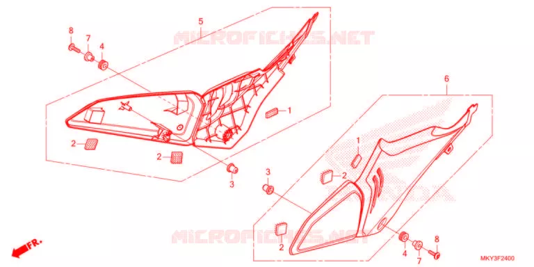 ZIJ-AFDEKKING  Honda MOTO 650 CBR 2021  CBR650RAM