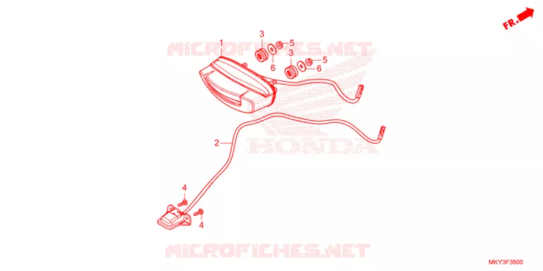 ACHTERLICHT/KENTEKEN LICHT   Honda MOTO 650 CBR 2021  CBR650RAM
