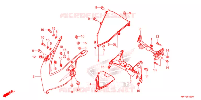 BOVEN KAP  Honda MOTO 650 CBR 2021  CBR650RAM