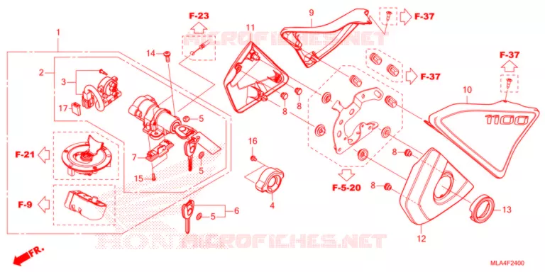 --- COUVERCLE LATERAL/COMMUTATEUR COMBINE Honda MOTO 1100 REBEL 2021  CMX1100DM