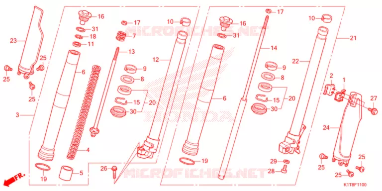 VOOR VORK  Honda MOTO 300 CRF 2021  CRF300LDM