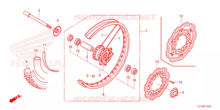 VOOR WIEL  Honda MOTO 300 CRF 2022  CRF300LDM