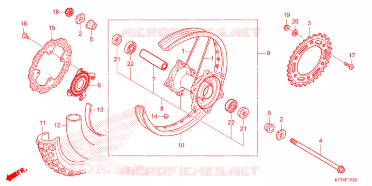 ACHTER WIEL  Honda MOTO 300 CRF 2021  CRF300LM