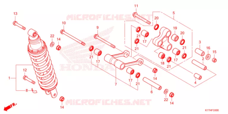ACHTER KUSSEN   Honda MOTO 300 CRF 2021  CRF300LRAM